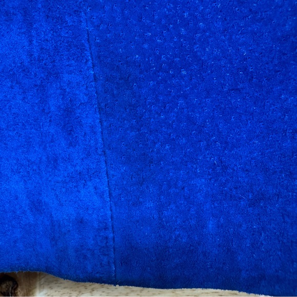 Vintage Wilson’s Leather Royal Blue Suede Mini Skirt 80’s - Picture 8 of 11